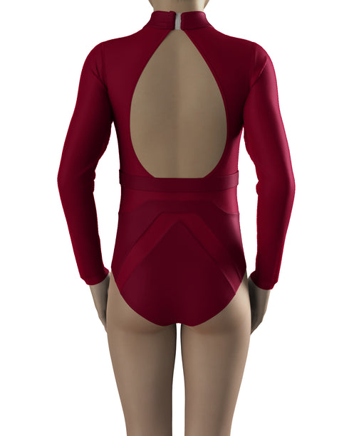 LARA Leotard Base - Ruby Red